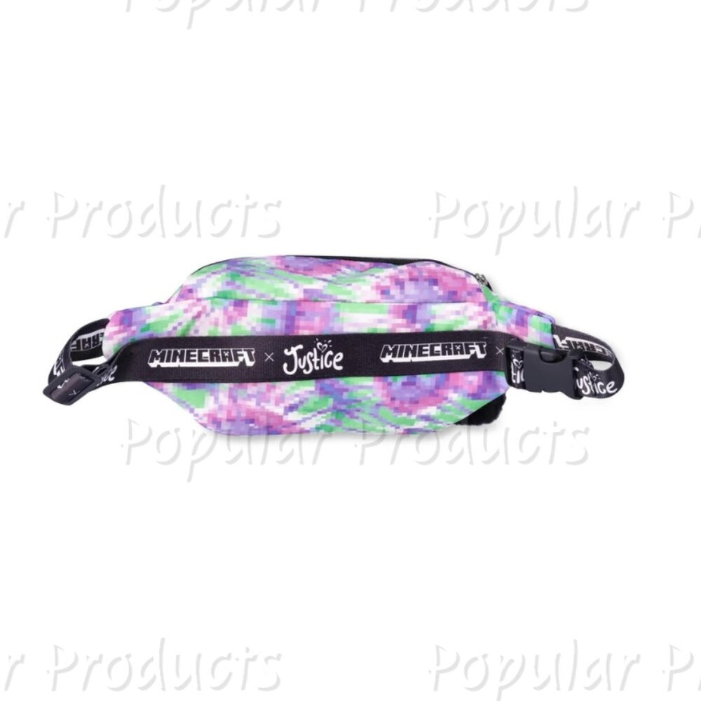 Justice | Minecraft Iridescent Pyramid Pixel Printed Sling Bag - Picture 3 of 4